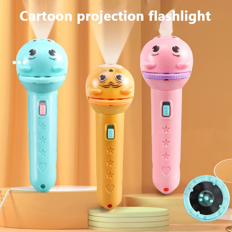 Baby Sleeping Story Book Flashlight Star Projector Torch Lamp Toy Early Education Toy For Kid Holiday Gift Light Up Toy