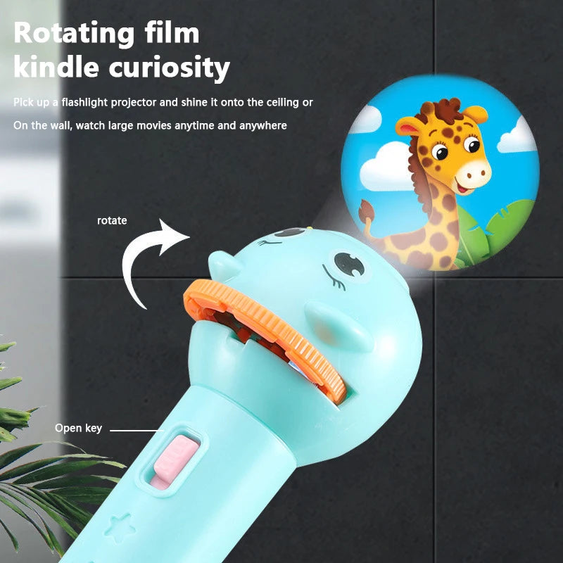 Baby Sleeping Story Book Flashlight Star Projector Torch Lamp Toy Early Education Toy For Kid Holiday Gift Light Up Toy